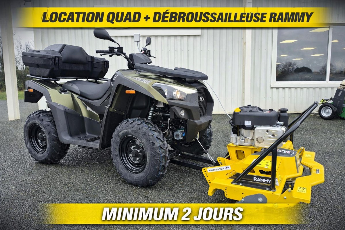 Location libre QUAD + Débroussailleur RAMMY 120 ATV PRO