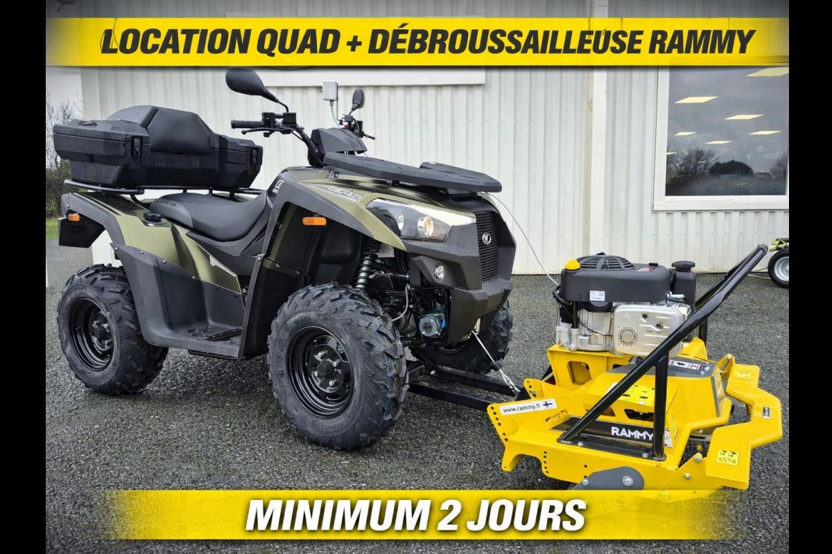 Location libre QUAD + Débroussailleur RAMMY 120 ATV PRO